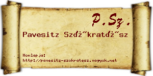 Pavesitz Szókratész névjegykártya